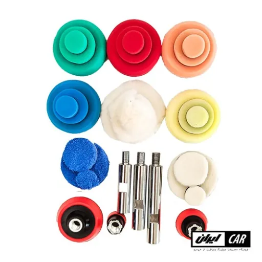 کیت 28 عددی صفحه شفت میله و پد پولیش رویال دیتیل ROYAL DETAIL Shaft Set for Rotary Polishers