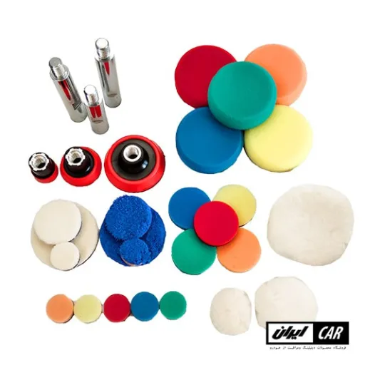 کیت 28 عددی صفحه شفت میله و پد پولیش رویال دیتیل ROYAL DETAIL Shaft Set for Rotary Polishers