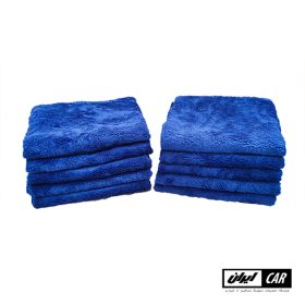 بسته 10 عددی حوله مایکروفایبر آبی رویال دیتیل مدل Royal Detail Blue Microfiber Cloth