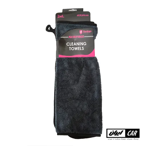 دستمال میکروفایبر مگنتی مخصوص خشک کردن بدنه خودرو 40*60 مدل Flamingo Drying Towel Car