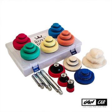 کیت 26 عددی صفحه شفت میله و پد پولیش رویال دیتیل ROYAL DETAIL Shaft Set for Rotary Full