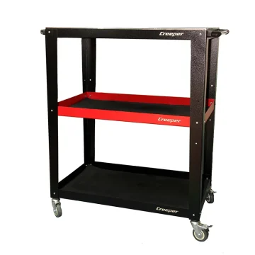 میز ترولی کارگاهی دیتیلینگ خودرو سه طبقه مدل Car detailing workshop trolley table