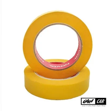 نوار چسب كاغذی مخصوص ماسكه خودرو زرد نوال مدل Novol Masking Tape Yellow