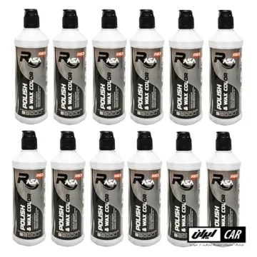 کارتن 12 عددی پولیش واکس رنگ مشکی راسا 500 گرمی مدل Rasa Polish Wax Color