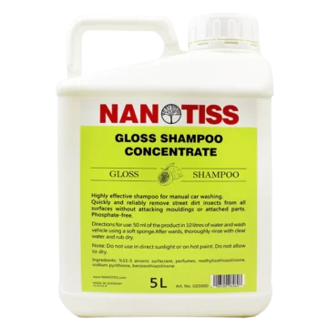 شامپو واکس براق بدنه خودرو نانوتیس 5 لیتری مدل NanoTiss Gloss Shampoo 5000ML